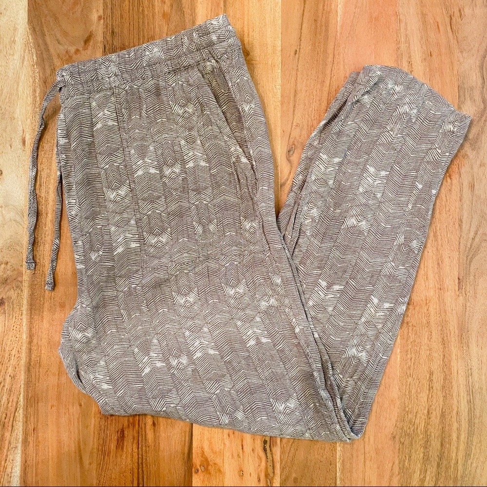 PrAna Loose Fit Beige Tribal Print Lounge Pants